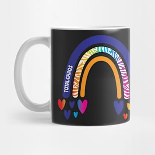Total Chaos Awareness Rainbow with hearts Mug